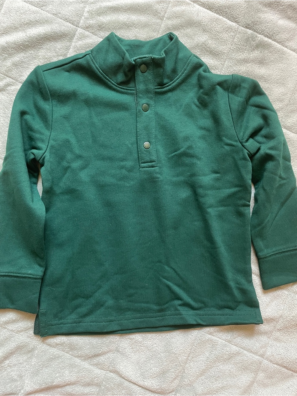 Janie and Jack Forest Green Snap Pullover
